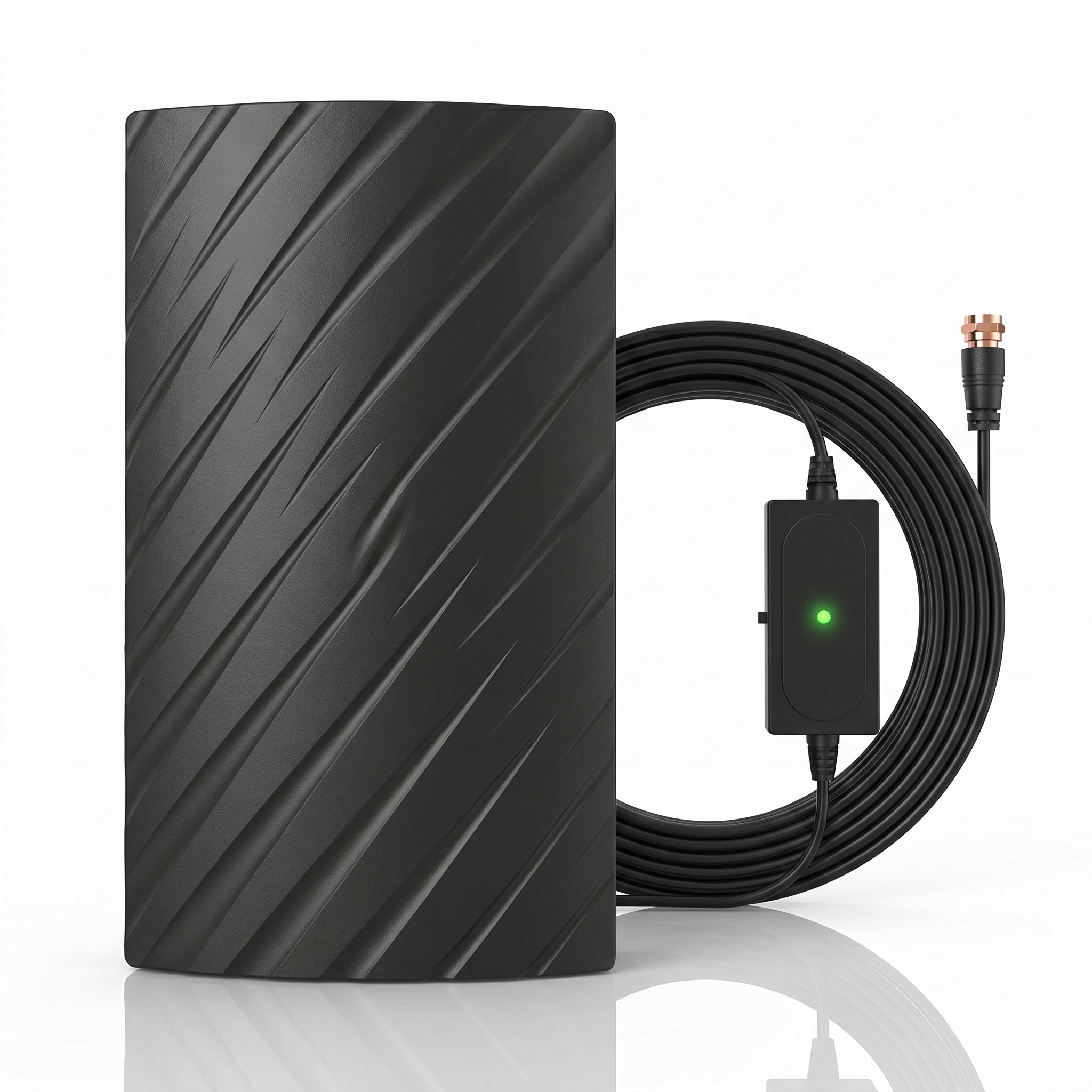 Black Indoor/Outdoor TV Antenna