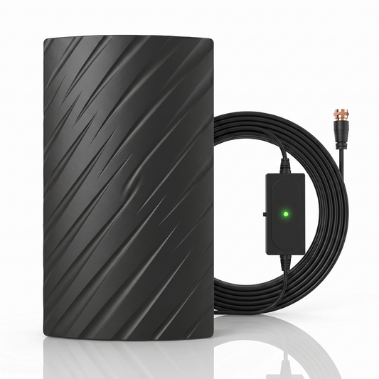 Black Indoor/Outdoor TV Antenna