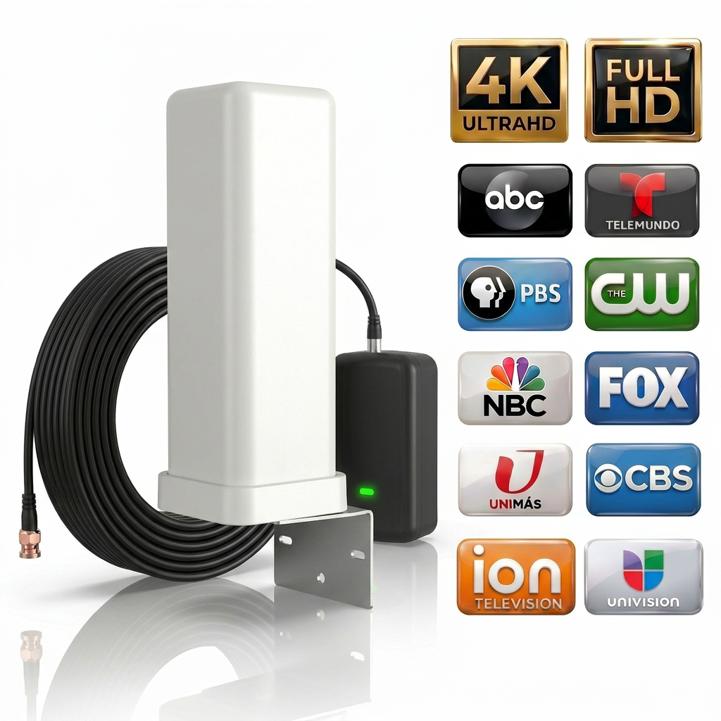 InstaBeam 360° Indoor/Outdoor TV Antenna