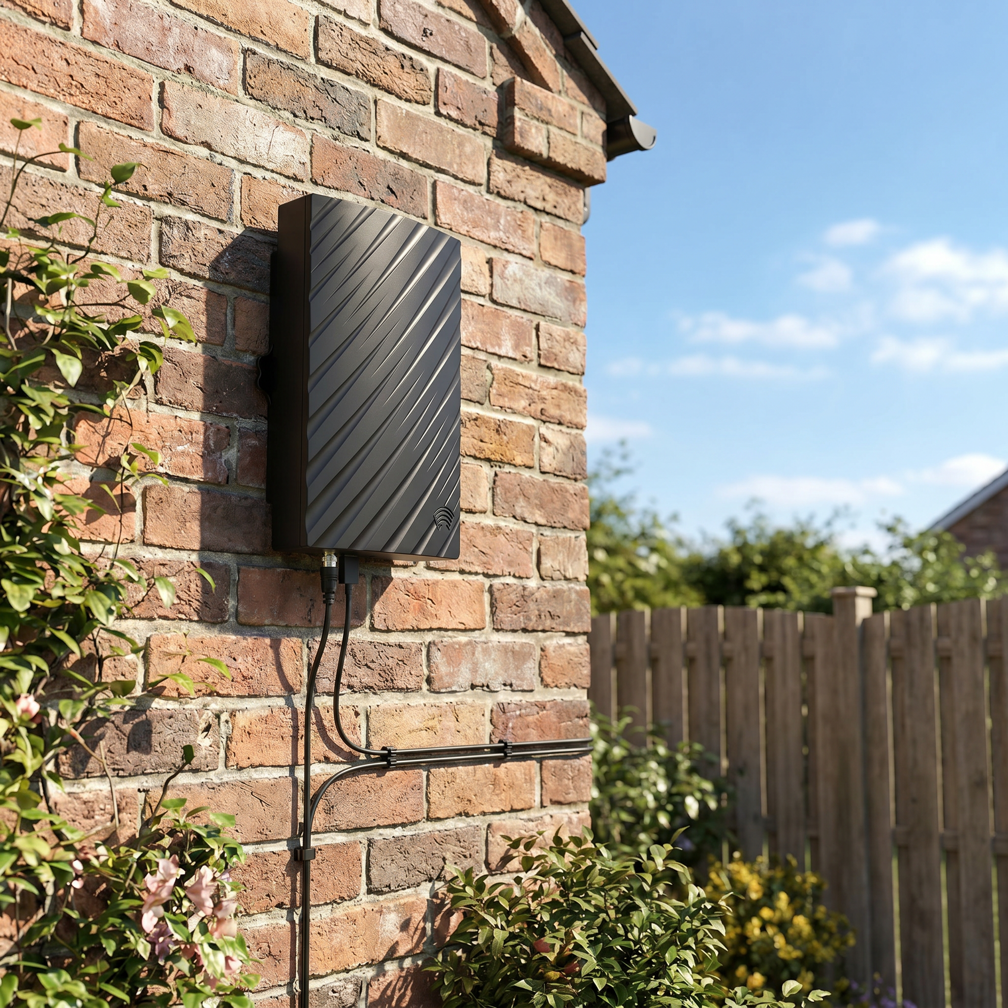 Black Indoor/Outdoor TV Antenna