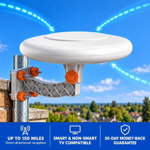 InstaBeam Omni 360° Amplified Outdoor TV Antenna
