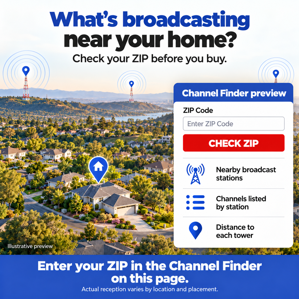 InstaBeam Indoor TV Antenna