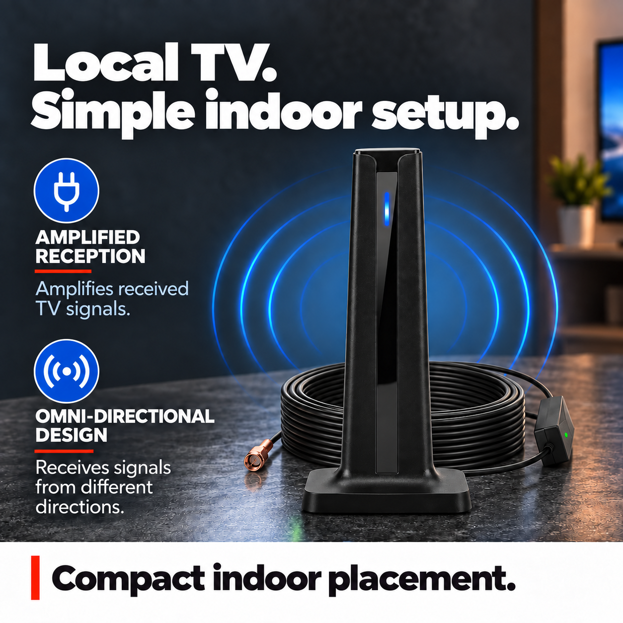 InstaBeam Indoor TV Antenna