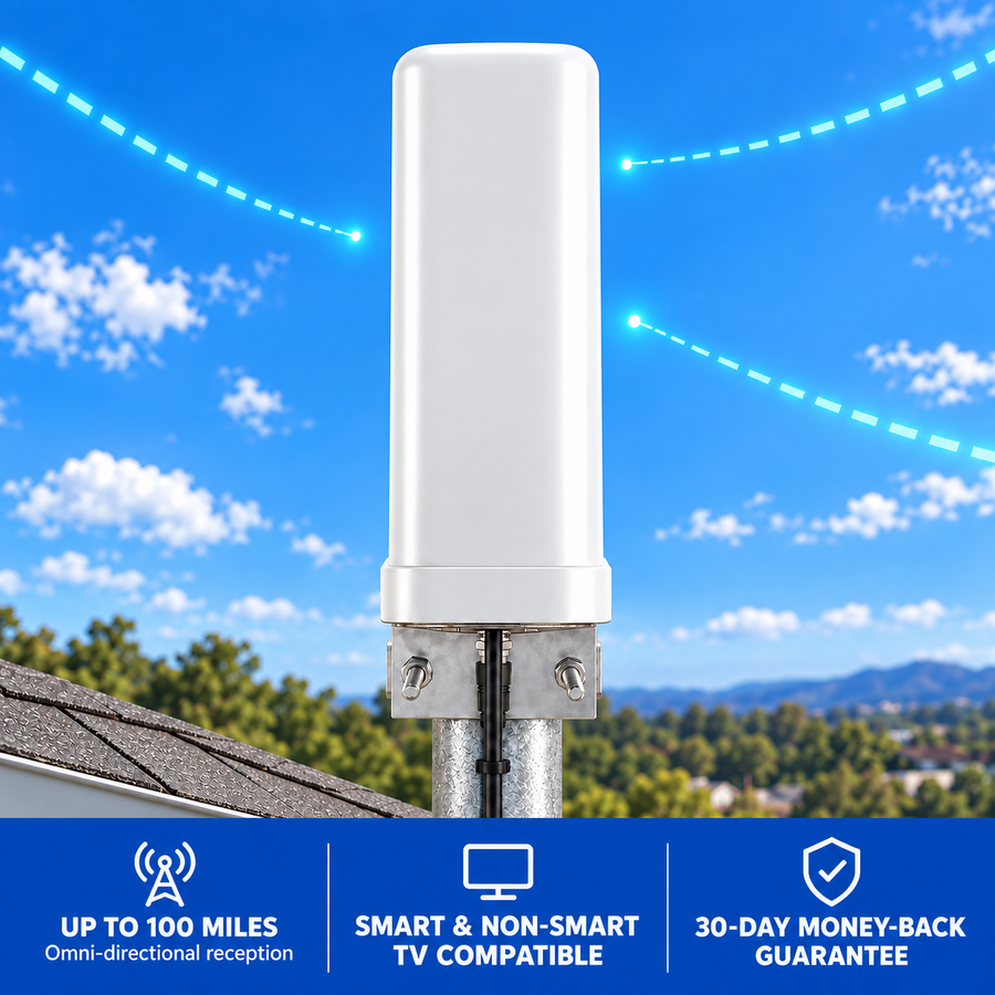 InstaBeam 360° Indoor/Outdoor TV Antenna