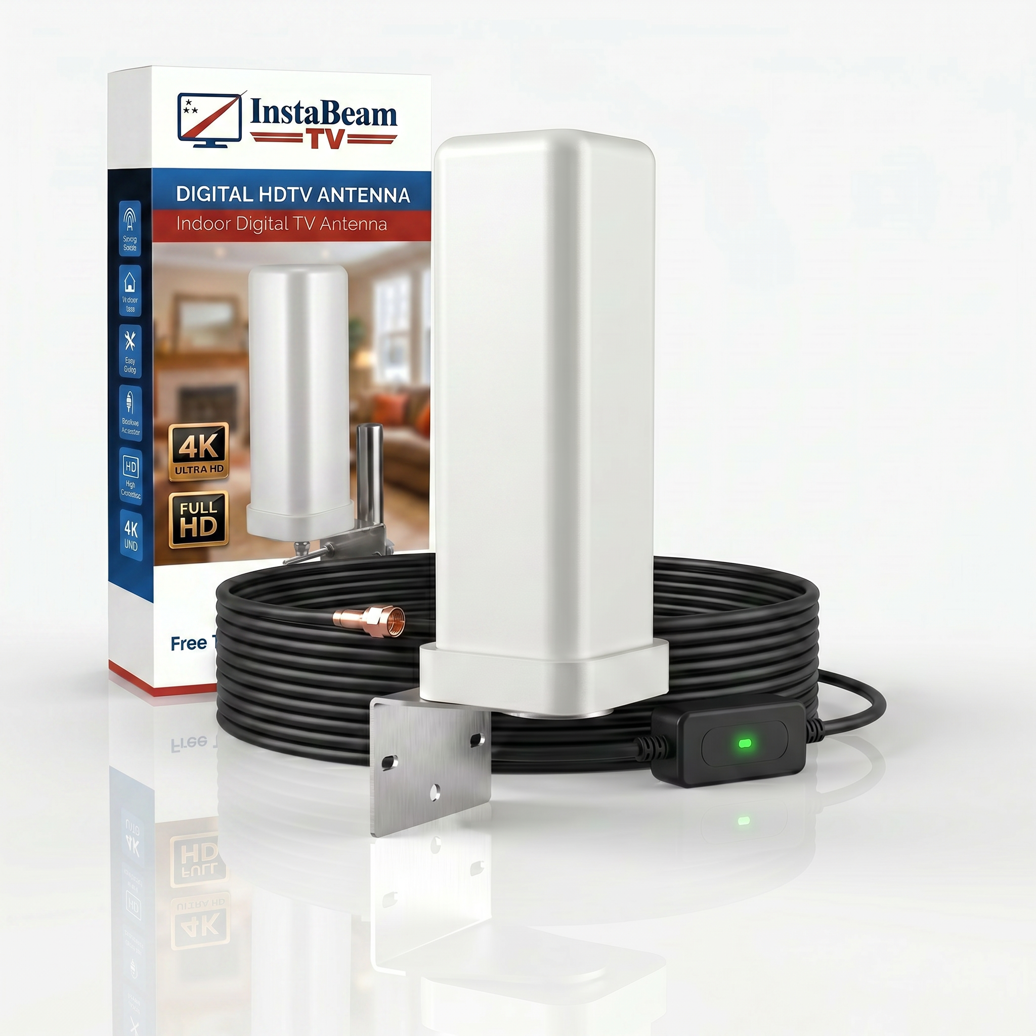 InstaBeam 360° Indoor/Outdoor TV Antenna